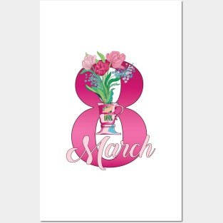 Spring Flowers Bouquet in a vase Posters and Art